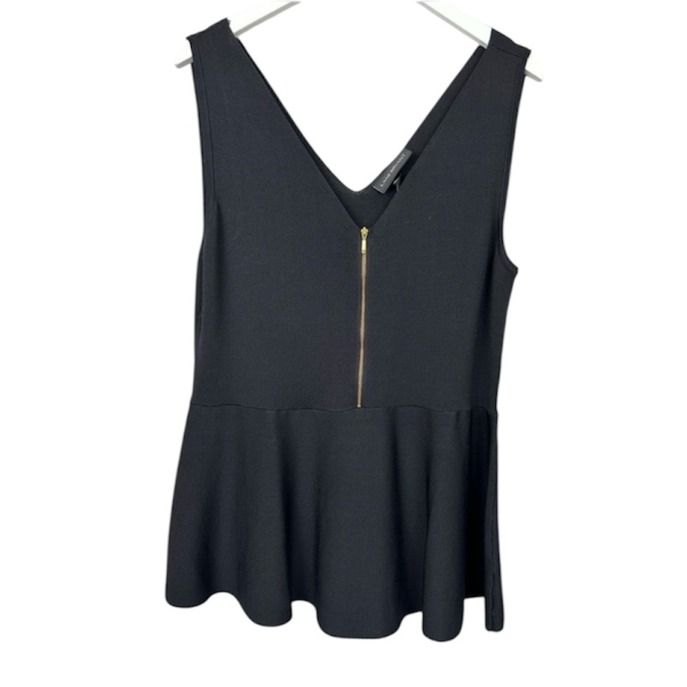 Lane Bryant Black V Neck Fit and Flare Peplum Flutter Tank Top NWT 18/20
